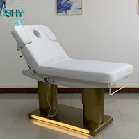 Chaise d'examen médical esthétique à 4 moteurs, électrique, levage à un bouton, salon, soin du visage, lit de beauté pour les cils, table de massage pour les soins de spa