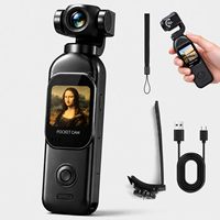 Caméra de vlogging 1080P avec objectif rotatif, contrôle par application WiFi, écran de 1,3 pouce |   Caméra POV grand angle 150° avec un seul bouton pour l'audio/vidéo