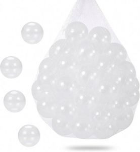 Boules de jeu transparentes blanches de 8 cm de haute qualité, design personnalisé, pour aire de jeux, jouet promotionnel - Product Image 1