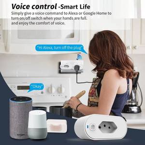 TY-BR Tuya BR <b>Plug</b> WiFi Smart Socket 16A Power Monitor <b>Timer</b> Function Voice Control - Product Image 6