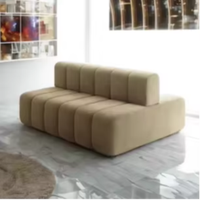 Doppelseitige Rücken-an-Rücken-Sitzbank mit Liegefunktion, Holz, Modern, für Apartment, Badezimmer, Bekleidungsgeschäft, Schönheitssalon