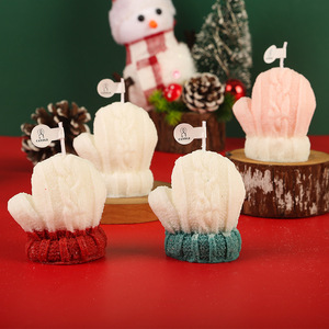 Bougie parfumée en forme de gant tricoté Angju, 4 à 12 heures de combustion, décoration de Noël, cadeau pour une ambiance fraîche - Product Image 4
