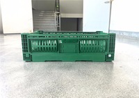 Panier de rangement pliable grande capacité en plastique avec base en maille et design latéral, idéal pour fruits et légumes