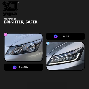 ชุดไฟหน้า LED 12V 30W สำหรับรถยนต์ Honda <span class=keywords><strong>Accord</strong></span> <span class=keywords><strong>G8</strong></span> รุ่นที่ 8 ปี 08-12 แบบดัดแปลงพร้อมไฟเลี้ยวทรงปีก อัพเกรด - Product Image 3