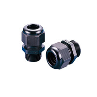Conector de Cable KSS Impermeable y Resistente al Polvo, NPT 34, Nylon Negro Ignífugo para Aplicaciones de Bajo Voltaje