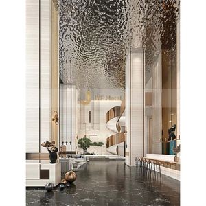 Panel Decorativo Arquitectónico de Acero Inoxidable 304 con Acabado PVD Color Personalizado, Certificado ASTM ANN9715, Diseño de Onda de Agua, 0.8mm de Grosor, para Metal - Product Image 6