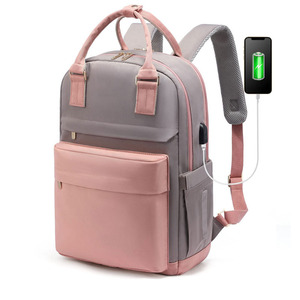 Custom Cross Border Women's Fashionable Backpack <b>Large</b> Capacity Usb <b>Laptop</b> Backpack Portable Travel <b>Bag</b> Backpack - Product Image 1