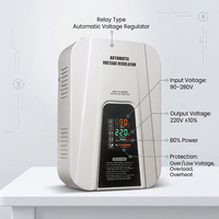 Stabilisateur de tension automatique monophasé SONAPA TVR-5000VA AVR 5000VA avec affichage LED SVC pour usage domestique, appareils électroménagers 110V 220V AC