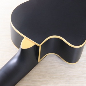 Basse électrique professionnelle 4 cordes Sabri Matte UK noire de 30 pouces avec double trou F et angle manquant - Product Image 5