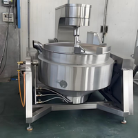 Mélangeur de cuisson planétaire automatique à température contrôlée, machine à cuve double paroi en acier inoxydable