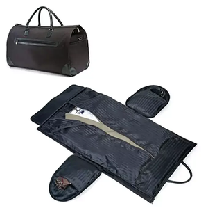 Wholesale Luxury Foldable Travel <strong>Men</strong> Suit Bag Waterproof Garment Weekender <strong>Duffel</strong> Bag High Quality Leather Garment Duffle Bag - Product Image 3
