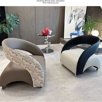 Fauteuil individuel moderne de luxe en similicuir PU pour salon, chambre, hôtel et villa, idéal pour l'extérieur