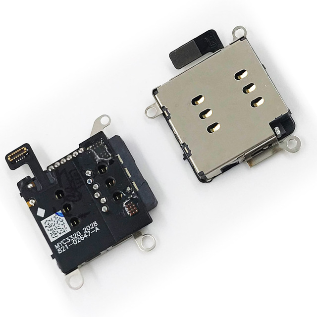 Dual Card Socket/slot for iPhone SIM Card Reader Flex Cable SIM Card Tray Slot Holder Adapter Connector