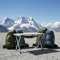 Table pliante réglable en aluminium pour le camping en plein air