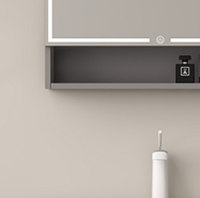 Vente chaude avec matériau en PVC Armoire avec évier Vanité avec miroir Lavabo pour hôtel Salle de bain Vanité de salle de bain moderne