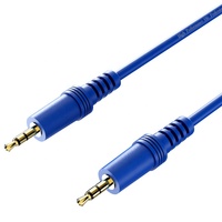Blaues 3,5mm Stereo-Aux-Kabel PVC Stecker-zu-Stecker Audiokabel für Smartphone Tragbarer Lautsprecher Autoradio für Playstation