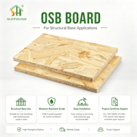 Panneau OSB 1220x2440mm, panneau de base structurel, résistant à l'humidité, pour toiture, sous-plancher, emballage et construction