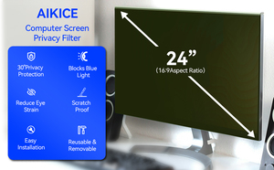 Protecteur d'écran en verre trempé 3D de qualité supérieure pour ordinateurs portables 9H haute confidentialité Anti-éblouissement garde <span class=keywords><strong>filtre</strong></span> à lumière <span class=keywords><strong>bleue</strong></span> étanche - Product Image 3