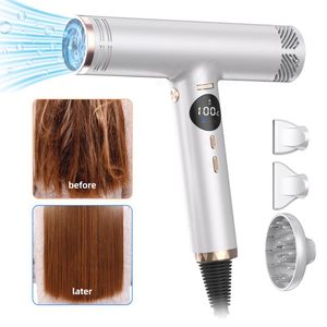 Hair Dryer 110000 Rpm Ionic High Speed With Diffuser And Concentrator Nozzle Heat Protection For Hair Care - Product Image 2