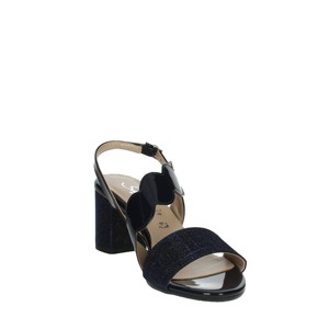 5018 blu da donna alla moda con cinturino alla caviglia sandali con chiusura a punta a punta con fondo aperto in pizzo estate - Product Image 5