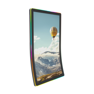 Tùy chỉnh 49 inch j-loại siêu mỏng hiển thị 4k LCD Shatter-Resistant Glass cong màn hình để đặt hàng kiosk màn hình cảm ứng - Product Image 1