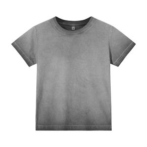 Instagram Viral Y2K Top 240g coton délavé, femmes recadrée Ombre rétro - Product Image 1