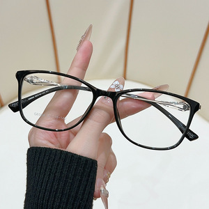 Women's TR90 Rectangle <b>Eyeglasses</b> <b>Frames</b> Full Rim Lightweight Solid Color Resin Lens Fashionable Decorative Optical <b>Frame</b> - Product Image 4