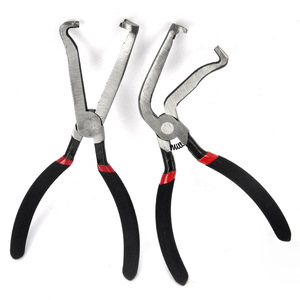 Multi-Use <strong>Long</strong> <strong>Nose</strong> Industrial Grade Auto Repair Pliers Serrated Jaw 60 Straight Bend Oil Pipe Clamp Steel Metric OEM - Product Image 3