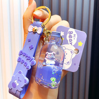 Chine usine Couple porte-clés personnalisé en gros porte-clés sac accessoires mignon ours dessin animé porte-clés avec pendentif avec breloque