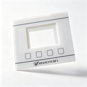 Panel Frontal de Equipo Blanco Personalizado OEM, Teclado de Membrana, Recubrimiento Adhesivo 300LSE, Ventana de Visualización, Etiqueta Antiarañazos In-Mould PET - Product Image 3