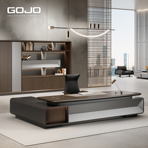 Light Luxury E0 Executive <strong>Table</strong> Modern <strong>Design</strong> Foldable Office Desk with Ergonomic High Quality Sockets for CEO Office - Product Image 2