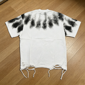 Hot Selling Men's Oversized Short Sleeve O-Neck T-Shirt With Pattern Knitted Cotton Street Style T-shirt OEM Service - Product Image 5