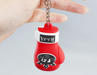 Porte-clés de boxe en pvc souple en forme de relief 3D, gravure personnalisée en caoutchouc de silicone, pour cadeaux de promotion