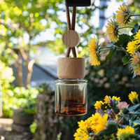 Nouveau diffuseur d'huiles essentielles mat personnalisable 2025 – Désodorisant d'ambiance aromathérapie en verre suspendu avec bouchon couronne pour voiture