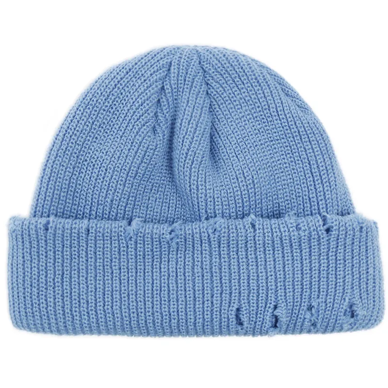 Autumn Hole Retro Hat Outdoor Fashion Warm Women's And Men's Knitted Thickened Wool Beanie