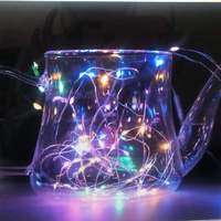 Guirlande lumineuse LED en forme de cœur de Noël IP65 1m, alimentée par piles, blanc chaud, décorative, pour intérieur et extérieur