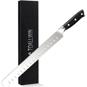 Couteau à découper à lame longue TOALLWIN, couteau de cuisine en acier inoxydable 3Cr13, couteau à trancher le <span class=keywords><strong>jambon</strong></span> de 12 pouces avec manche forgé en ABS - Product Image 1