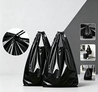 Sac de courses en PEHD à soufflets latéraux, type T-shirt, avec poignée, thermoscellable, jetable, pour supermarché