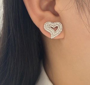 <span class=keywords><strong>Orecchini</strong></span> a cuore per uomo donna zircone ottone <span class=keywords><strong>con</strong></span> zircone oro argento oro rosa <span class=keywords><strong>orecchini</strong></span> - Product Image 5