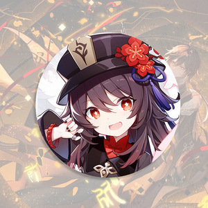 Todos los diseños Genshin Impact Figura Dibujos animados <span class=keywords><strong>Hu</strong></span> <span class=keywords><strong>Tao</strong></span> Wendi Zhongli Anime Solapa Pin Botón Insignia - Product Image 2