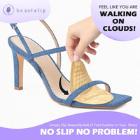 Alas Kaki Wanita Nyaman dari Silikon Gel PU, Bantalan Setengah Sol untuk Bagian Depan Kaki, Pereda Plantar Fasciitis, Penyerap Guncangan, Buatan Cina
