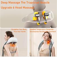 2024 sans fil 3D Mini Trapezius Rechargeable Mini Vibration électrique pétrissage cou pétrissage masseur produits avec chaleur