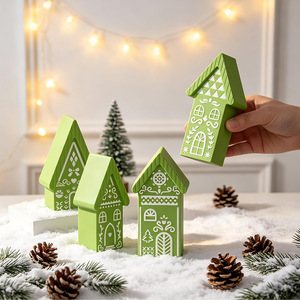 <span class=keywords><strong>Moule</strong></span> en silicone 8 cavités en forme de maison de Noël pour résine, plâtre, gypse, porte-bougie, décoration suspendue, <span class=keywords><strong>moule</strong></span> de moulage DIY - Product Image 5