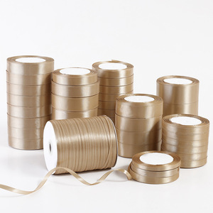 1/4, 1 1/2 di pollice 100 iarde 1.5 nastro di raso oro Champagne personalizzato-confezione regalo, decorazioni nuziali, artigianato e decorazioni per feste - Product Image 5