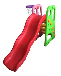 सक्रिय मनोरंजन के लिए आउटडोर बच्चों की प्लास्टिक सामग्री स्लाइड मज़ेदार खेल का मैदान उपकरण