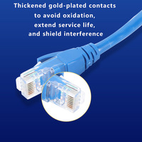 Kabel Patch Ethernet, kabel kabel Patch Ethernet untuk ADSL Router PC Laptop kuning biru 3 kaki 1m 2m 3m 5m 10m 20m 30meter Cat.5e 4 pasang UTP Cat5e RJ45 LAN