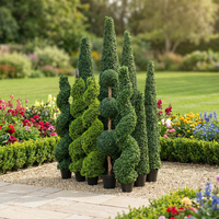Árbol de Césped Artificial de Plástico de 50 cm, Planta Tropical Artificial, Ecológica, Duradera, de Alta Simulación, Decoraciones para Exteriores para Jardín