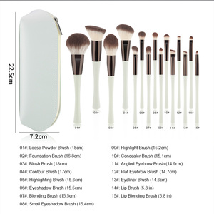 Juego <span class=keywords><strong>de</strong></span> 15 <span class=keywords><strong>brochas</strong></span> <span class=keywords><strong>de</strong></span> <span class=keywords><strong>maquillaje</strong></span> con mango <span class=keywords><strong>de</strong></span> madera <span class=keywords><strong>de</strong></span> alta calidad, brocha sintética <span class=keywords><strong>de</strong></span> cerdas mixtas para <span class=keywords><strong>base</strong></span> <span class=keywords><strong>de</strong></span> cejas - Product Image 4