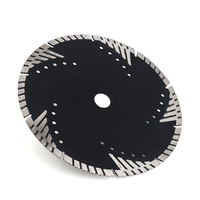 Lame de scie circulaire diamantée turbo frittée JDK 230 mm (9 pouces) pour la découpe du granit et du marbre