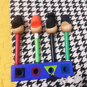 Wholesale Wooden Puppet Clapper Castanets <b>Music</b> Orff Percussion <b>Instrument</b> Early Education Cartoon Teaching AIDS for Kids - Product Image 6